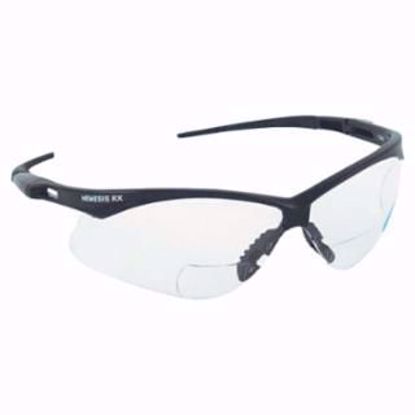 Picture of V60 Nemesis RX Safety Eyewear, CHOOSE Diopter, Polycarb Anti-Scratch Clear Lens, Black Frame, PER PAIR