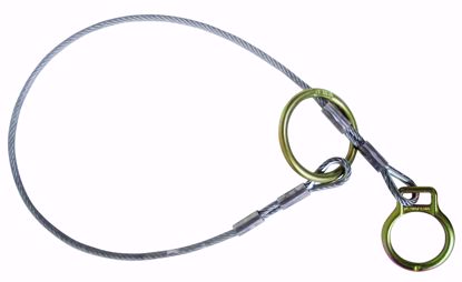 Picture of Cable Pass-through Sling Anchor; 2 O-rings; 1/4" Vinyl Coated Galvanized Cable; 6', PER EACH