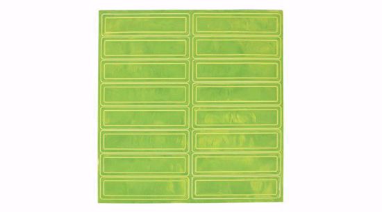 Picture of HARD HAT REFLECTIVE STICKERS, LIME, (16 per Sheet), PER SHEET