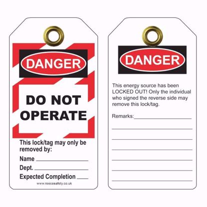 Picture of Danger - Do Not Operate Tuff Tags (Pack Of 10), PER PACK