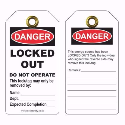 Picture of Danger - Locked Out Tuff Tags (Pack Of 10), PER PACK