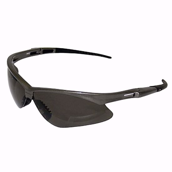 Picture of V30 Nemesis™ Polarized Safety Glasses, Smoke, Polycarbonate Lens, Anti-Scratch, Gunmetal Frame/Temples, Nylon, PER PAIR, 12 PAIR MAXIMUM!