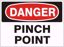 Picture of 10 x 14 DANGER PINCH POINT Aluminum Sign, PER EACH