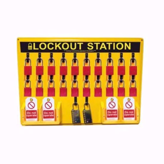 Picture of LOCKOUT STATION KIT 20 NON-CONDUCTIVE PADLOCKS, each