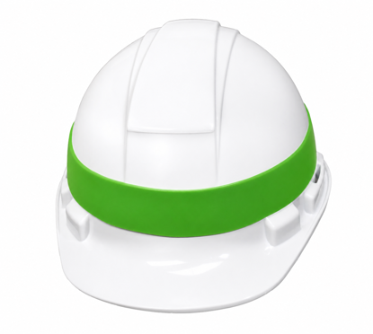 Picture of NEW HIRES Hard hat band, Lime green, 3/4" X 10.5", Per each (Hard Hat NOT included)