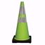 Picture of 28" Lime cones w/6" & 4" reflective collars, stenciled: E & B Paving/UTILITIES, per each