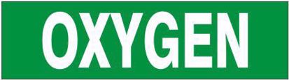 Picture of OXYGEN Label, adhesive vinyl, 2.25" X 9". Per Each