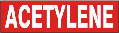 Picture of ACETYLENE Adhesive vinyl label, 2.25" X 9", Per each