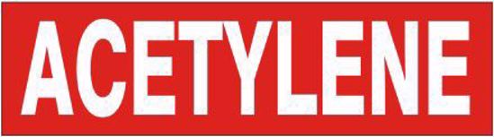 Picture of ACETYLENE Adhesive vinyl label, 2.25" X 9", Per each