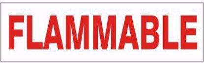 Picture of FLAMMABLE Adhesive vinyl Label, 2.25" X 9", Per each