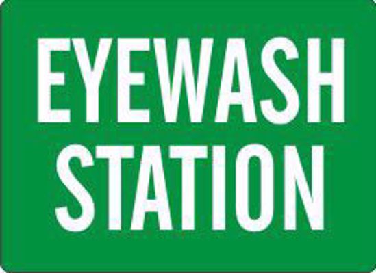 Picture of EYEWASH STATION Adhesive vinyl Label, 7" X 10", Per each